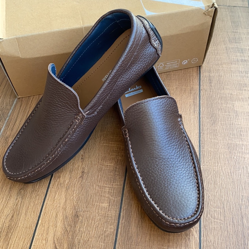 Clarks Men Leather Loafers NEW - Picture 3 of 8